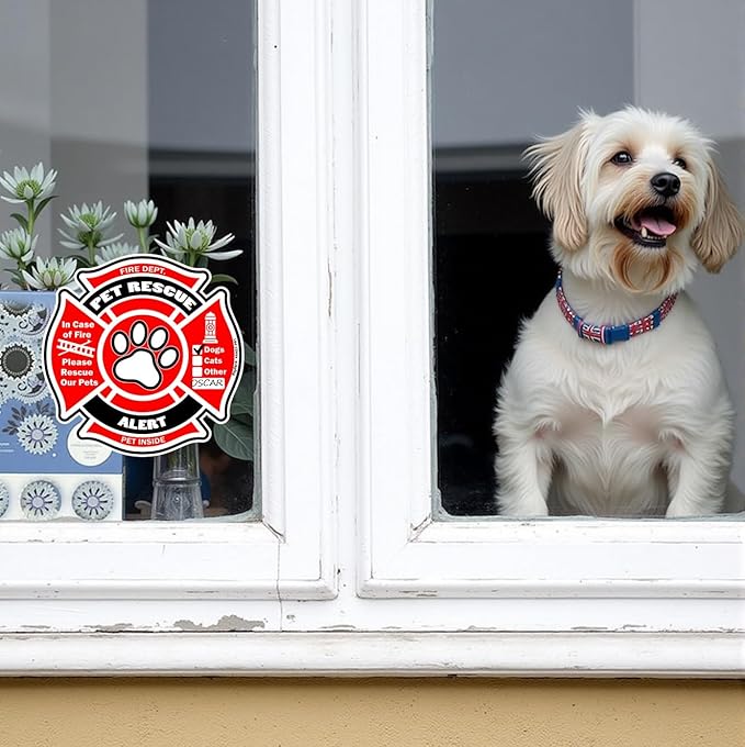Psyfer® Pet Rescue Alert Fire Safety Stickers - Image 4
