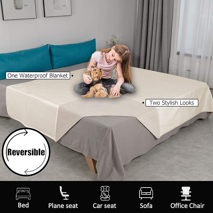Ameritex Pet Bed Blanket Reversible 100% Waterproof Velvet Super Soft - Image 6