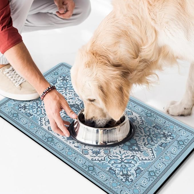 Pet Feeding Mat for Floors Waterproof Dog Mat for Food and Water Absorbent - Image 7