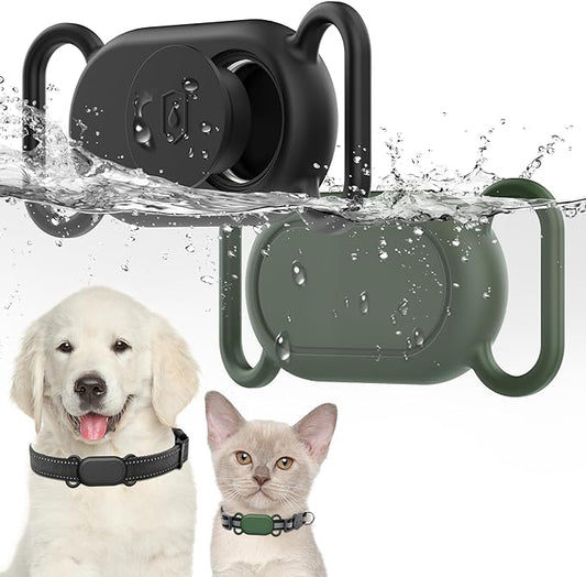 Dog Collar Holder for Galaxy Smarttag2, Waterproof Silicone Case for Pet Cat by SkyArmorCase