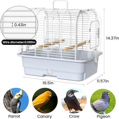 Travel Bird Carrier Cage, Transparent Parakeet Cage, Small Portable Bird Cage - Image 8