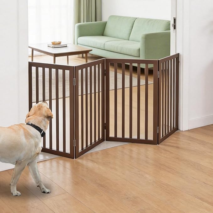 Dog Gate Indoor, Freestanding Dog Fence by SFJC