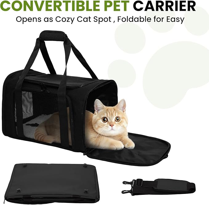 Expandable Cat Carrier Airline Approved Soft-Sided Pet Travel Carrier - Image 6