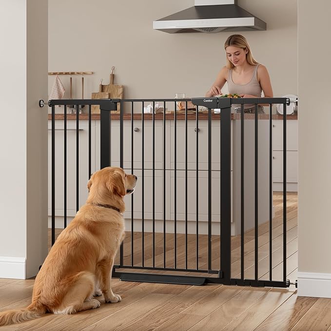 Cumbor 36" Extra Tall Baby Gate, 30-54" Wide Dog Gates by Cumbor
