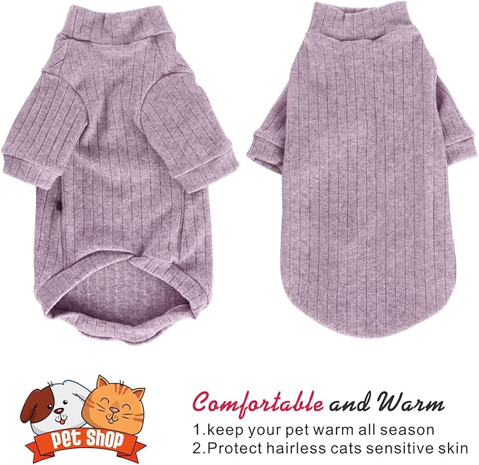 Idepet Sphynx Hairless Cats Sweater Shirt Kitten Soft Puppy Clothes Pullover - Image 4