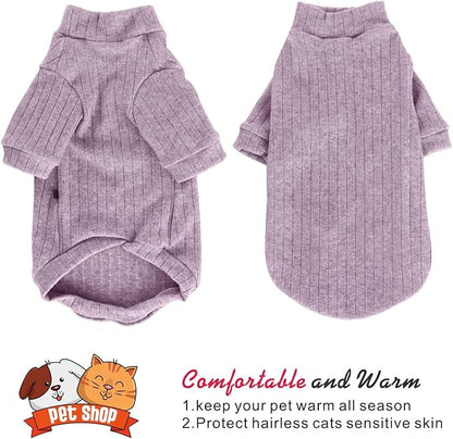 Idepet Sphynx Hairless Cats Sweater Shirt Kitten Soft Puppy Clothes Pullover - Image 4