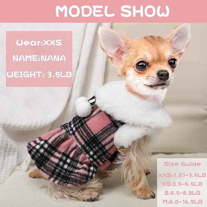 Sebaoyu Plaid Dog Sweater Dress - Image 3