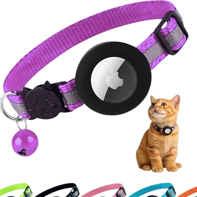 AirTag Cat Collar Breakaway by AmazeGoods