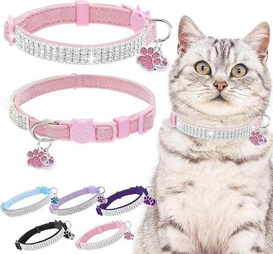 EXPAWLORER Soft Velvet Safe Cat Collars by EXPAWLORER