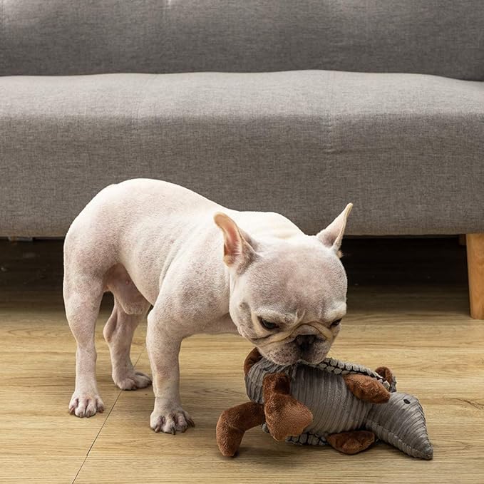 Hollypet Plush Dog Squeaky Toy Stuffed Armadillo Animal Pet Puppy Chew Toys - Image 7