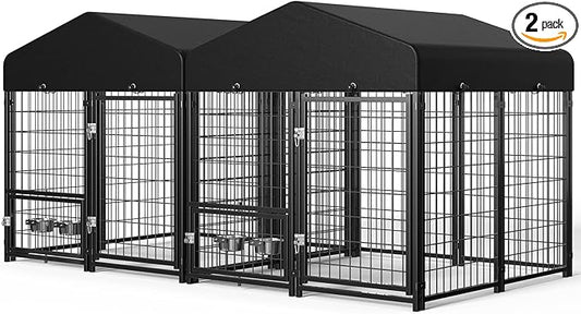 2PCS Dog Kennel Outdoor, Outside Dog Kennel by Guiferland