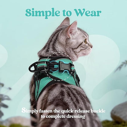 rabbitgoo Cat Harness and Leash, Step-in Escape Proof Kitten Harness Set - Image 4