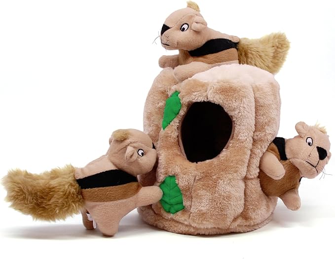 Outward Hound Hide-A-Squirrel Dog Toy – Interactive 2‑in‑1 Plush Puzzle by OutwardHound