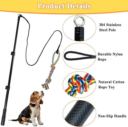 ASOCEA Flirt Pole for Dogs, Heavy Duty Dog Teaser Wand - Image 2