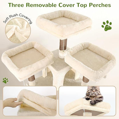 Globlazer Big Cat Tower for Indoor Cats, 80inch Cat Tower for Multiple Adult - Image 2