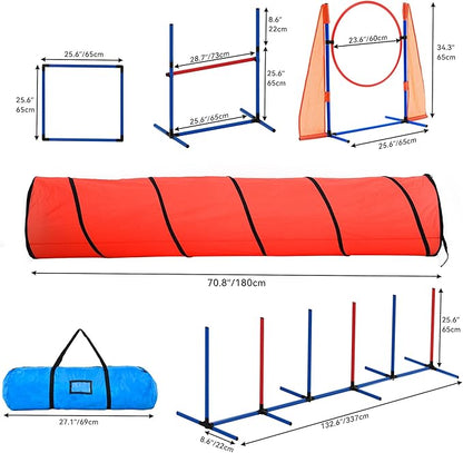 DWVO Dog Agility Accessories Kit: Comprises of a Teaser Pole, 2 Hurdles - Image 3