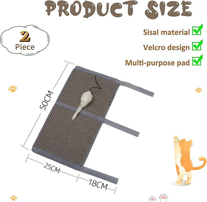 JanYoo 2 Pieces Cat Scratcher Cat Furniture Table Leg Protectors Sisal Cat - Image 2