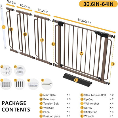 Cumbor 36.6-64" Extra Wide Baby Gate - Image 9