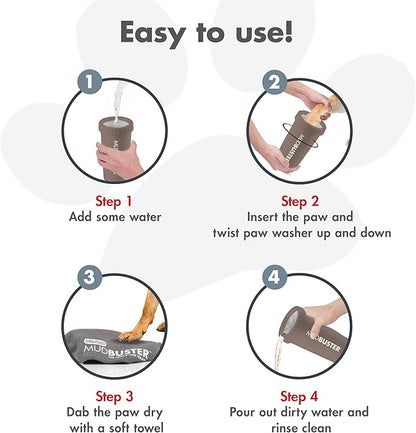 Dexas MudBuster Large Dog Paw Cleaner, Fits 2.5"-3.5" Wide Paws, Gentle - Image 4