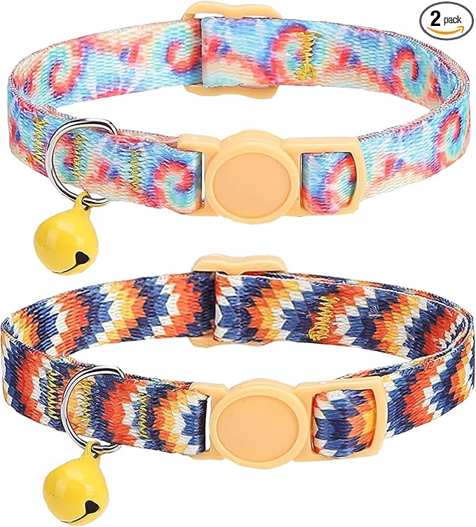 SOLMOONY Cute Cat Collar for Girl Boy, Colorful Breakaway Cat Collars by SOLMOONY