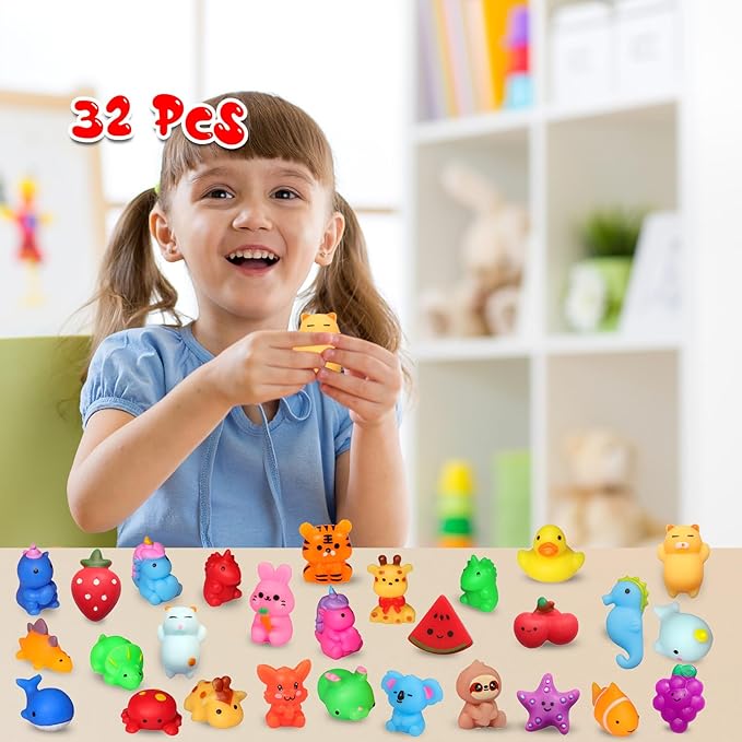 nobasco Squishies, 32 Pack Mochi Squishy Toys - Image 3