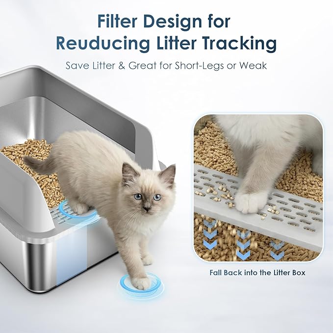 2PK Stainless Steel Litter Box - Image 6