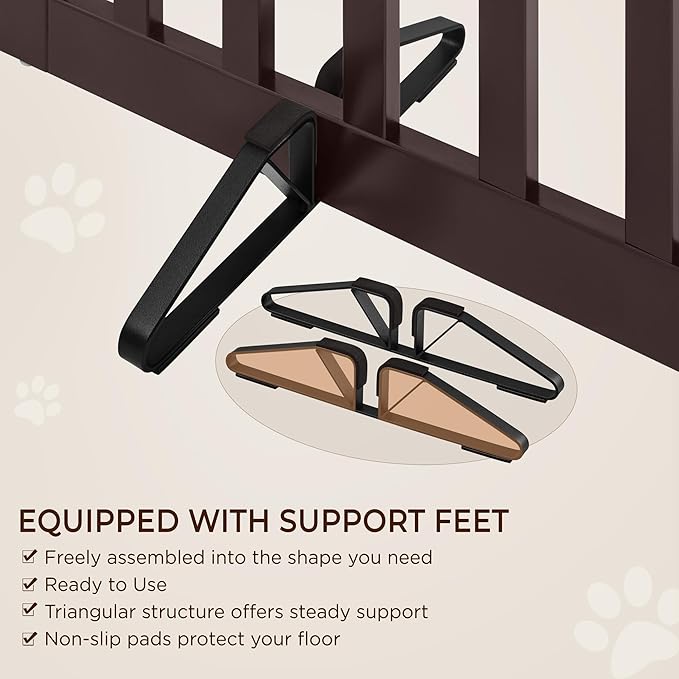Yaheetech 24" H Freestanding Pet Gate - Image 9