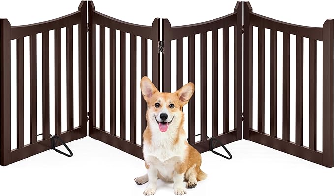 Yaheetech 24" H Freestanding Pet Gate by Unknown