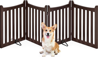 Yaheetech 24" H Freestanding Pet Gate by Unknown