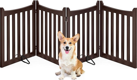 Yaheetech 24" H Freestanding Pet Gate by Unknown