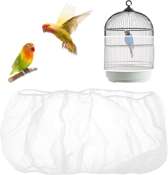 Bird Cage Cover, Circumference 40-68 inches Bird Cage Seed Catcher, Adjustable by Unknown