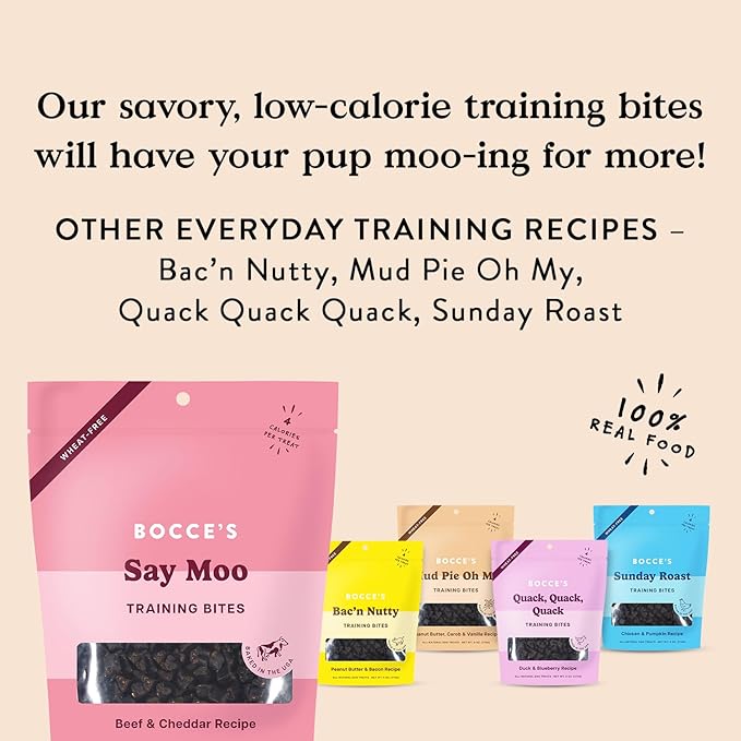 Bocce's Bakery Say Moo Beef & Cheddar Training Treats - Image 4