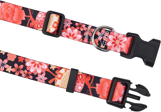 Mihqy Dog Collar with Bohemia Floral Tribal Geometric Patterns - Image 5