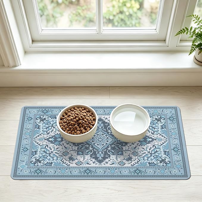 Pet Feeding Mat for Floors Waterproof Dog Mat for Food and Water Absorbent by Unknown