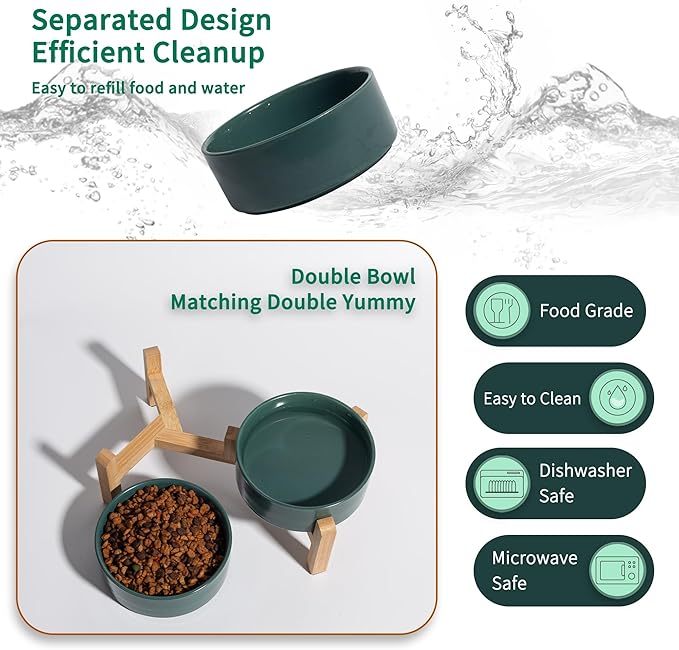 Elevated Ceramic Dog Bowl Set - Image 5