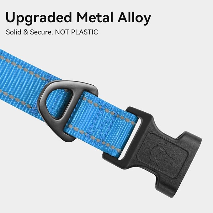 Joytale Reflective Dog Collar, Soft Neoprene Padded, Metal D-Ring, Nylon Pet - Image 3
