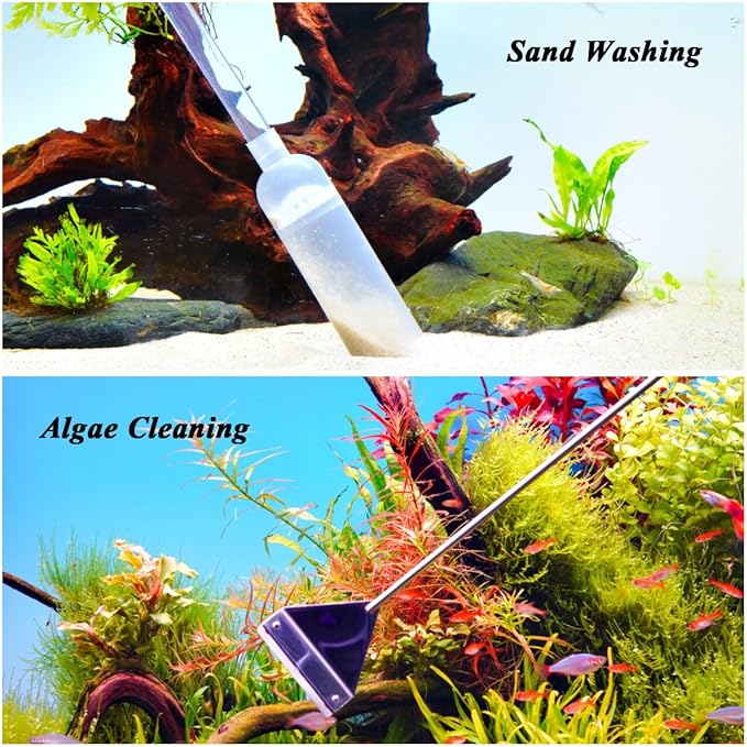 Fish Tank Cleaning Kit with Aquarium Siphon, Fish Net - Image 3