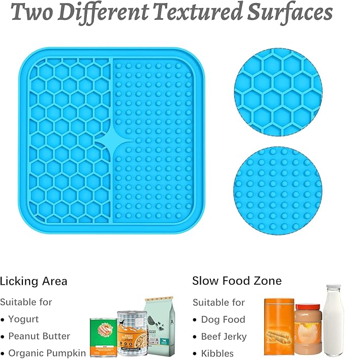 MateeyLife 2PCS Small Lick Mat for Dogs and Cats, Licking Mats for Dog Anxiety - Image 2