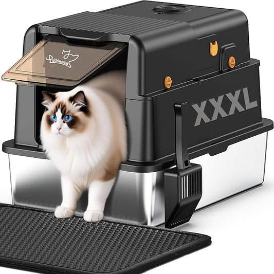 L8 Max-XXXL Stainless Steel Litter Box by PalNests