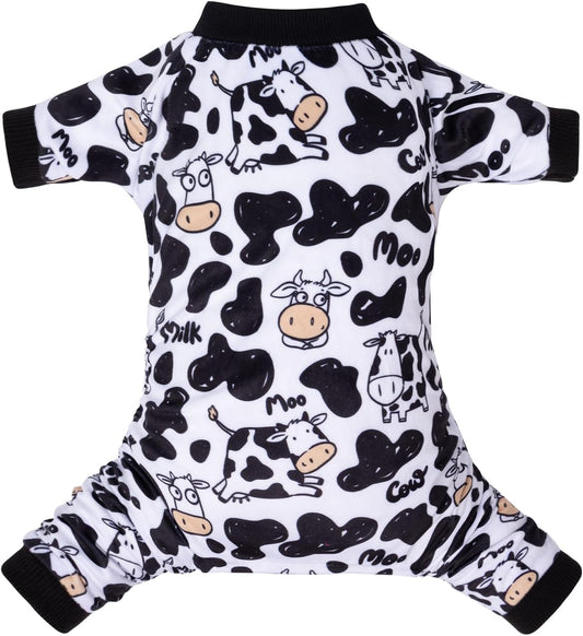 CuteBone Dog Halloween Pajamas Puppy Onesies Small Dogs Soft Pjs Coat Cat Apparel Comfy Pet Christmas Clothes Outfit Doggie Bodysuit P281XS