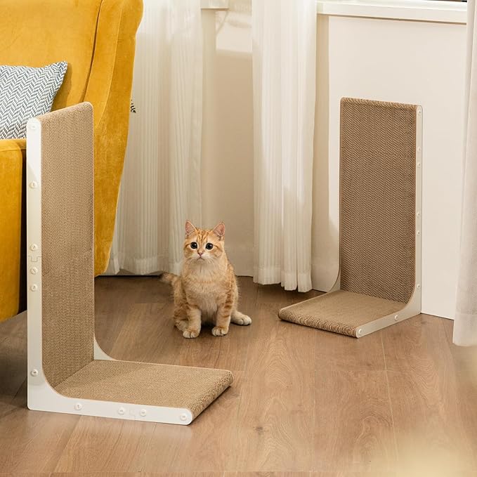 Conlun Cardboard Cat Scratcher, Vertical Wall-Leaning Scratching Board to - Image 7