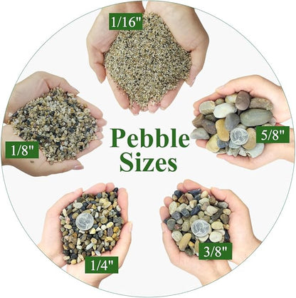 YISZM 20lbs Aquarium Gravel, 1/16" Natural River Rocks Succulent Cactus Pea - Image 3