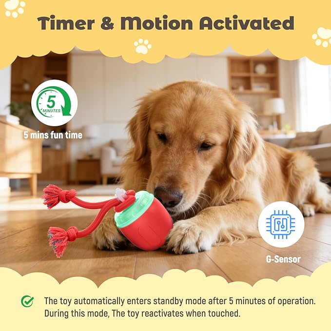 Interactive Dog Toys, Automatic Moving and Rolling Dogs Toy - Image 5