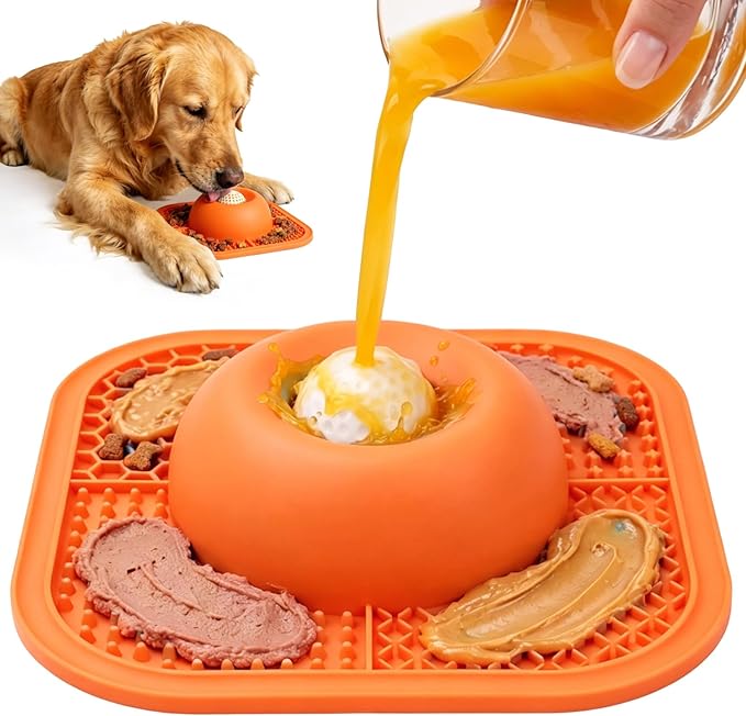 Slow Feeder Dog Bowls & Lick Mat by PetsHome
