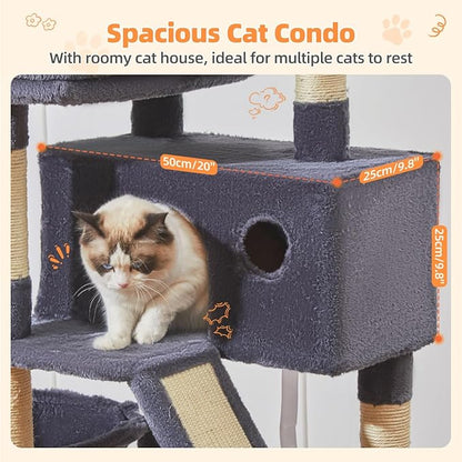 Taoqimiao Cat Tree 57.5-Inch, Cat Tower - Image 4