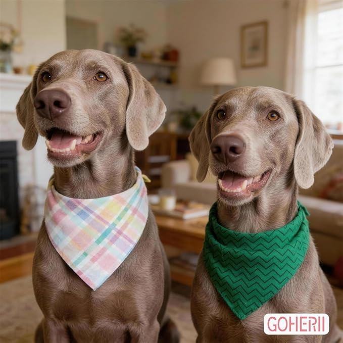 Spring Summer Dog Bandanas, Cute Colorful Bandanas, Washable Cotton Adjustable - Image 7