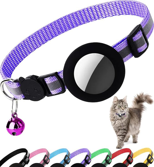 Airtag Cat Collar Breakaway, Reflective Kitten Collar by Treatyourpetswithonlythebest%EF%BC%81