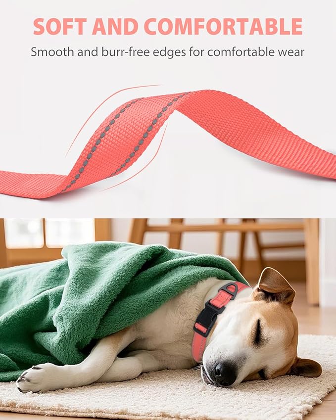 Joytale Extra Large Dog Collar, Wide Double-Sided Reflective Nylon Collar - Image 3