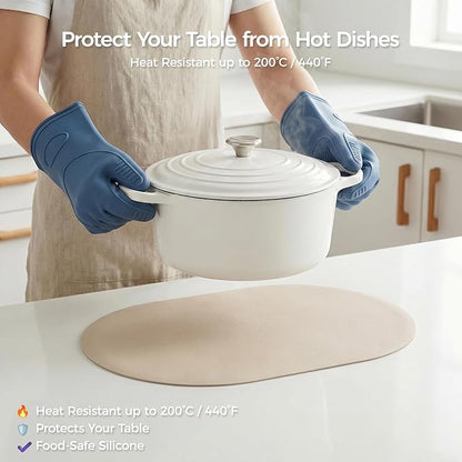 Premium Thick Silicone Placemat，Heat & Oil Resistant, Non-Slip Table Mat - Image 6