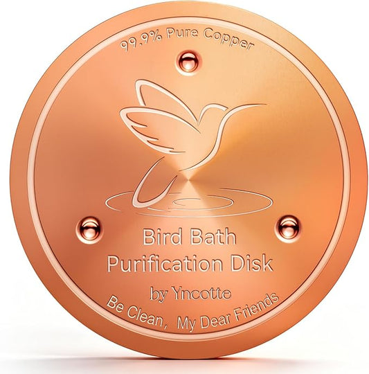 Bird Bath Copper Disk, 0.6mm Reinforced 99.99% Pure Copper Cleaning Disc Plate by Yncotte